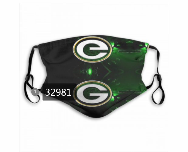 New 2021 NFL Green Bay Packers 125 Dust mask with filter->nfl dust mask->Sports Accessory